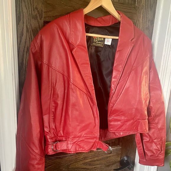 VTG Reed Red Leather Jacket-Stunning!!! - Picture 5 of 7